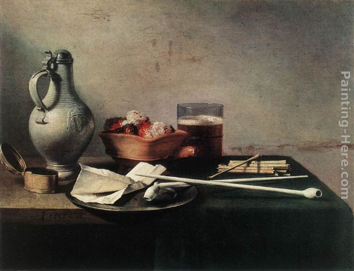 Pieter Claesz Tobacco Pipes and a Brazier